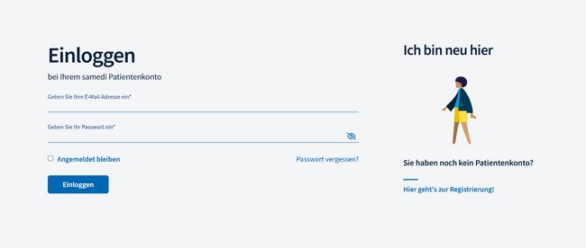Bei Samedi loggt ihr euch online ein Bei Samedi loggt ihr euch online ein