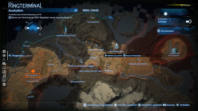 Fundort der Prepperin Rainy auf der Karte von Death Stranding 2 Fundort der Prepperin Rainy auf der Karte von Death Stranding 2