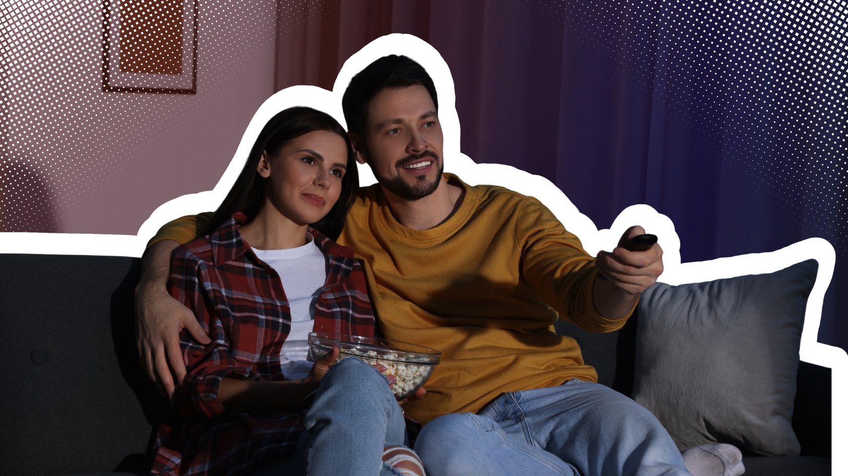 Päärchen schaut fernsehen Päärchen schaut fernsehen