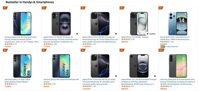 Aktuelle Handy-Bestseller bei Amazon. Aktuelle Handy-Bestseller bei Amazon.