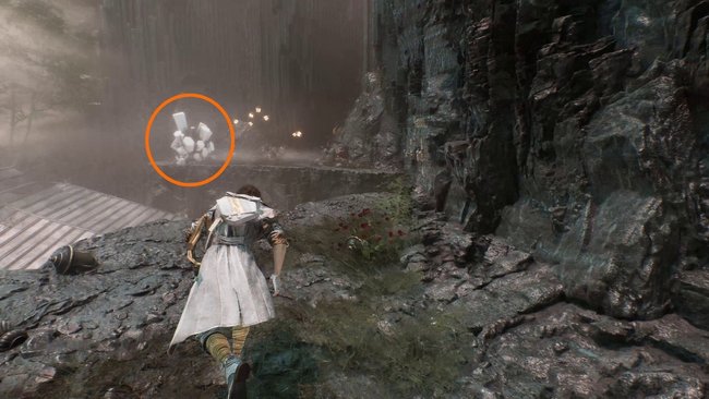 Der Hexga sitzt links vor dem Eingang zur Gezeitenhöhle. Der Hexga sitzt links vor dem Eingang zur Gezeitenhöhle.
