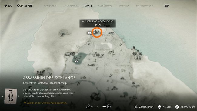 Die Questreihe von Enomoto beginnt an dieser Stelle beim Teshio-Kamm. Die Questreihe von Enomoto beginnt an dieser Stelle beim Teshio-Kamm.