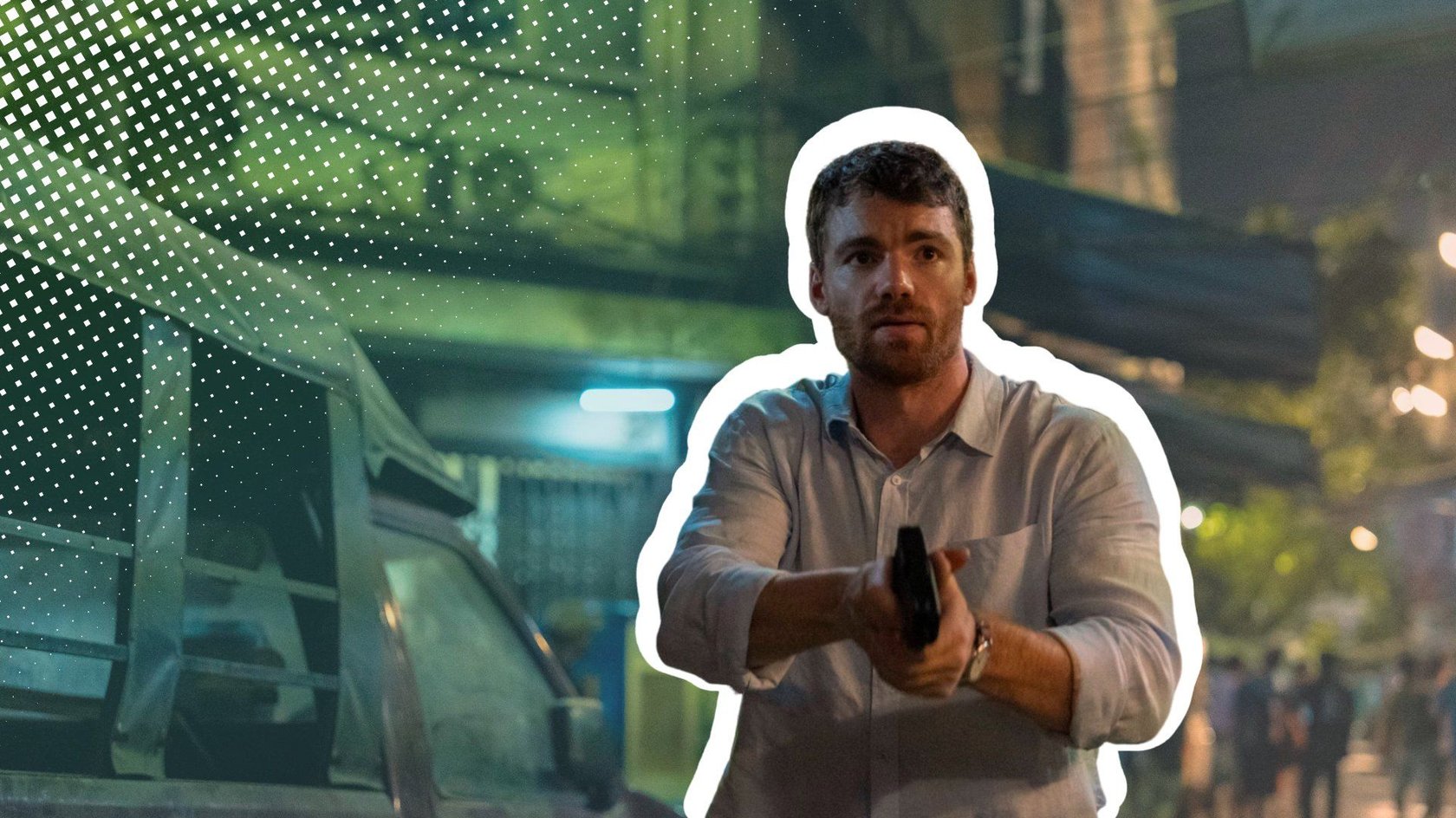 Gabriel Basso als „The Night Agent“ Peter Sutherland. Gabriel Basso als „The Night Agent“ Peter Sutherland.