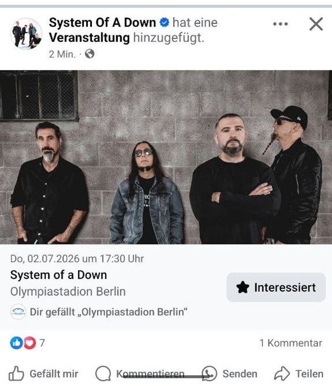 System of a Down Screenshot Berlin 2026 System of a Down Screenshot Berlin 2026