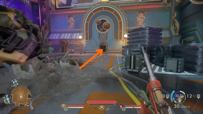 Diese Tür öffnet sich nach der Hauptquest im N-Strahlen-Labor. Diese Tür öffnet sich nach der Hauptquest im N-Strahlen-Labor.