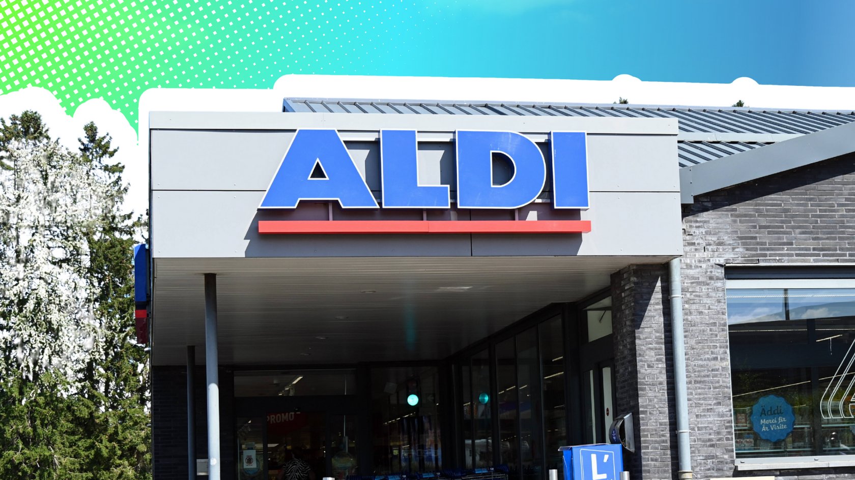 Logo, Schriftzug des Handelsunternehmen Discounter ALDI NORD an einer Filiale Logo, Schriftzug des Handelsunternehmen Discounter ALDI NORD an einer Filiale