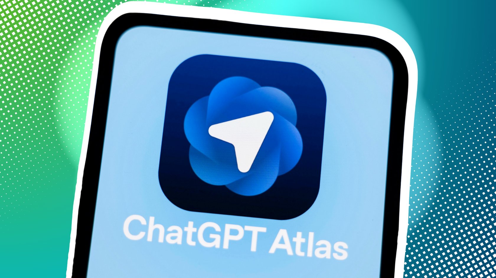 Das Logo von ChatGPT Atlas. Das Logo von ChatGPT Atlas.