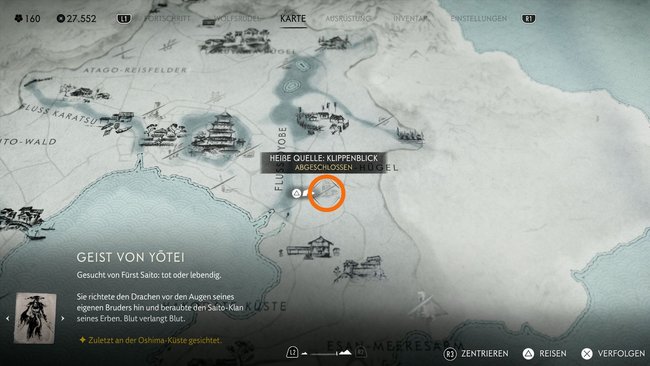 Fundort der heißen Quelle Klippenblick Fundort der heißen Quelle Klippenblick