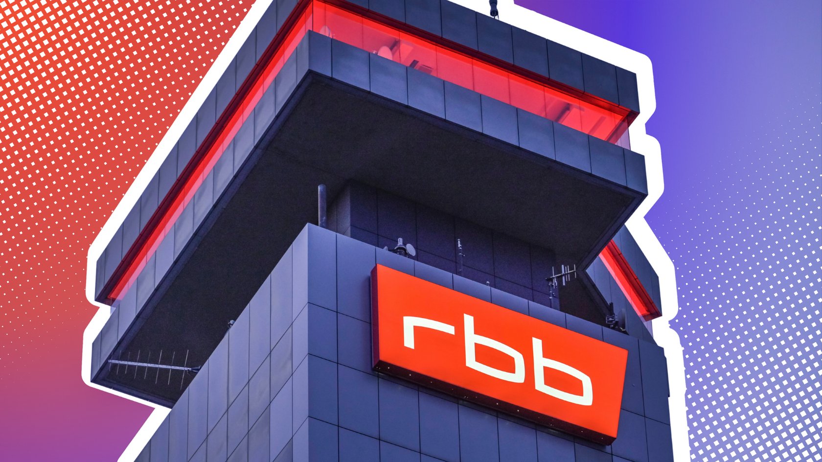 Das Logo vom rbb. Das Logo vom rbb.