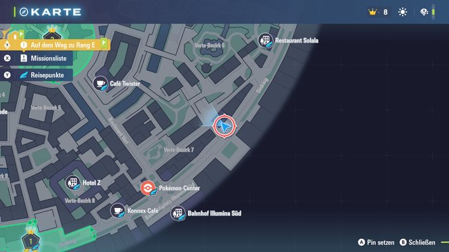 Karte von Illumina City in Pokémon-Legenden: Z-A. Karte von Illumina City in Pokémon-Legenden: Z-A.