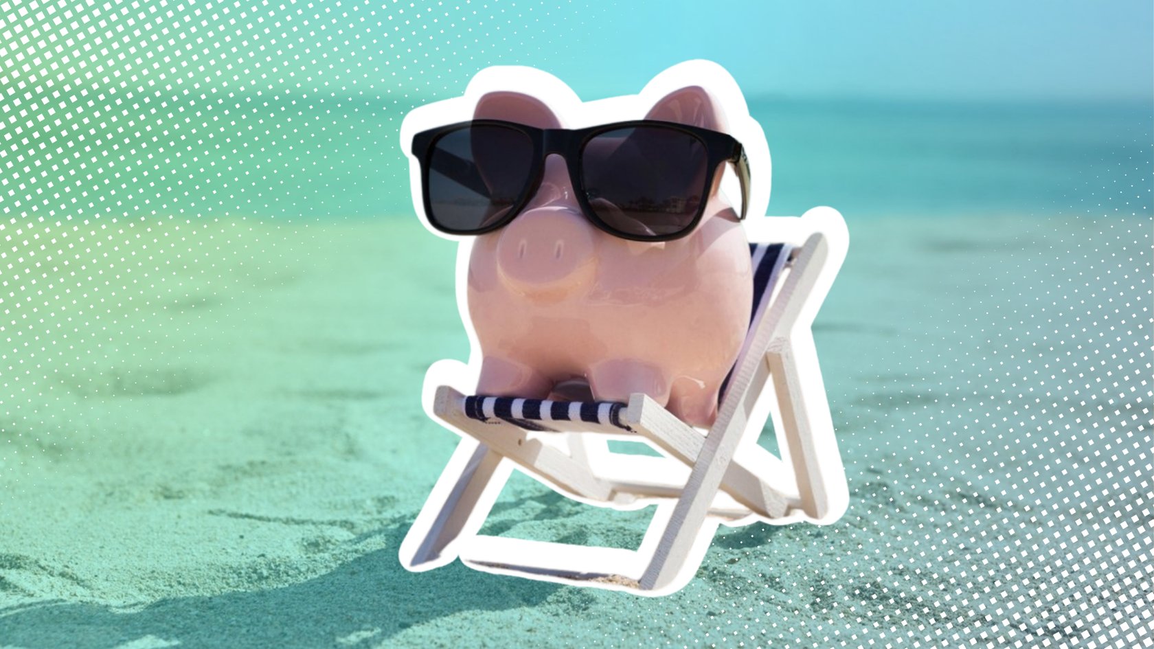 Sparschwein am Strand Sparschwein am Strand