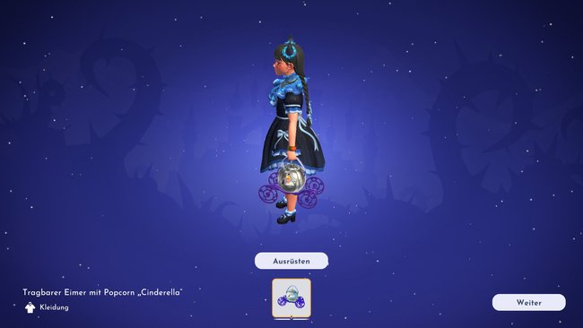 Tragbarer Eimer mit Popcorn Cinderella in Disney Dreamlight Valley Tragbarer Eimer mit Popcorn Cinderella in Disney Dreamlight Valley