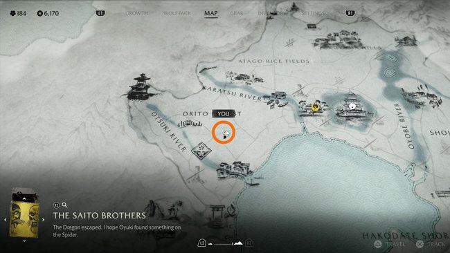 Fundort von Citarpe-Umhang Fundort von Citarpe-Umhang