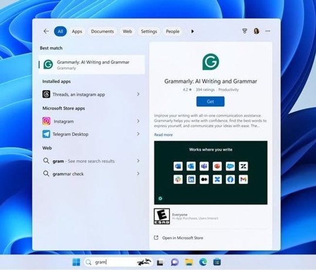 Microsoft-Apps direkt über die Windowssuche Microsoft-Apps direkt über die Windowssuche