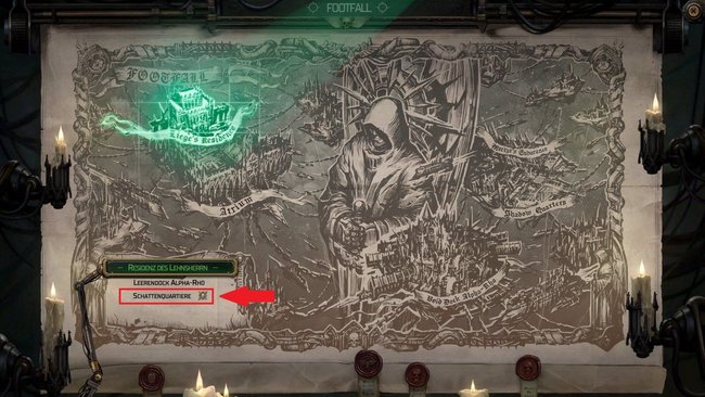 Karte auf Footfall Karte auf Footfall