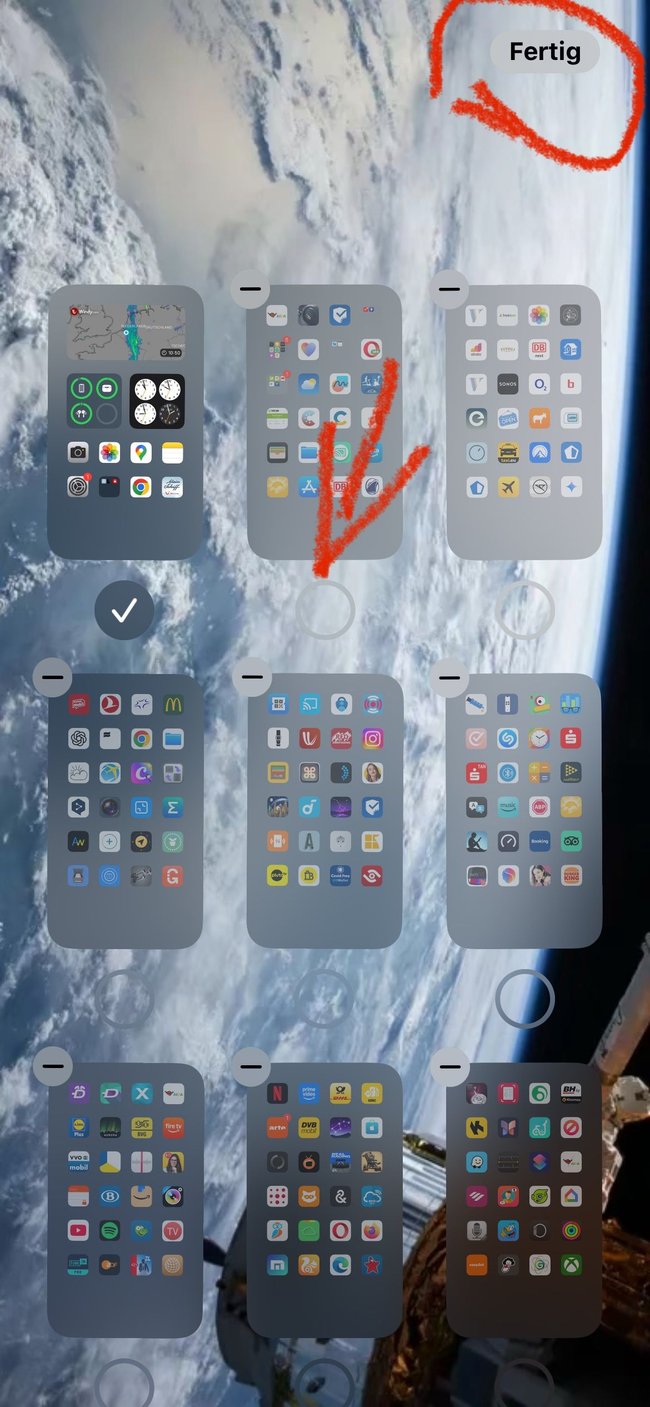 Home-Bildschirme auf dem iPhone ausblenden. Home-Bildschirme auf dem iPhone ausblenden.