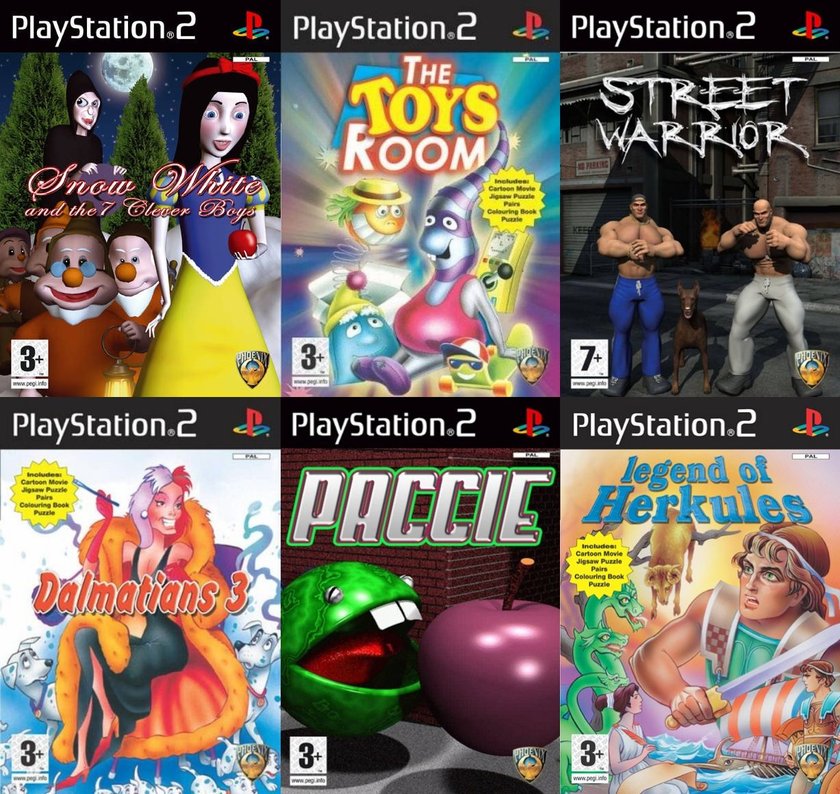 Mehrere PS2-Cover des niederländischen Entwicklers und Publishers Phoenix Games Mehrere PS2-Cover des niederländischen Entwicklers und Publishers Phoenix Games