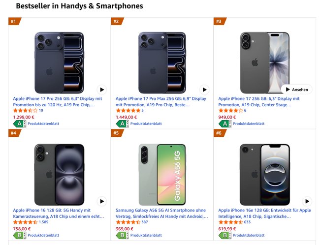 Amazon Bestseller Screenshot GIGA Amazon Bestseller Screenshot GIGA