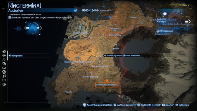 Fundort des Preppers Kommandeur ohne Einheit auf der Karte von Death Stranding 2 Fundort des Preppers Kommandeur ohne Einheit auf der Karte von Death Stranding 2