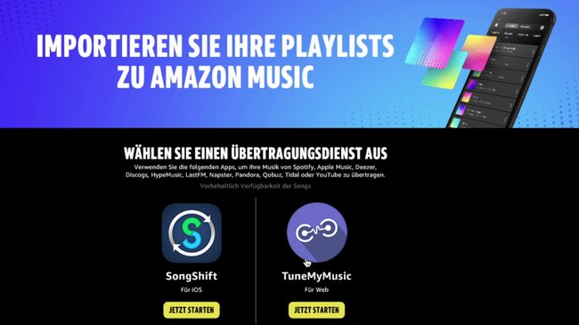 Playlists importieren in Amazon Music Playlists importieren in Amazon Music