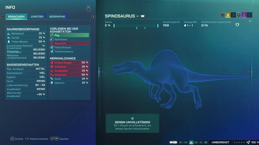 Infos zum Spinosaurus Fischfresser-Dino in Jurassic World Evolution 3 Infos zum Spinosaurus Fischfresser-Dino in Jurassic World Evolution 3