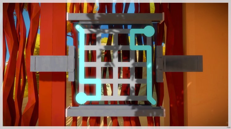 Eingangstür zum letzten Rätsel der Insel. Eingangstür zum letzten Rätsel der Insel.