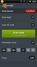 Avast Mobile Security fuer Android Virus Scanner Startseite