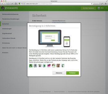Erklärung zu 2-Faktor-Authentifizierung