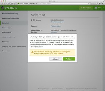Erklärung zu 2-Faktor-Authentifizierung