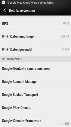 Scrollt man weiter runter, sieht man welche Apps diesen Dienst verwenden Scrollt man weiter runter, sieht man welche Apps diesen Dienst verwenden