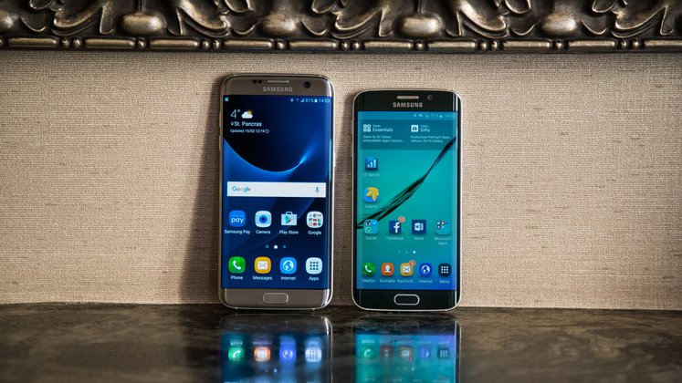 Samsung Galaxy S7 edge (links), Samsung Galaxy S6 edge (rechts)