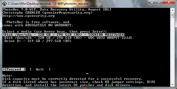 Speichermedium auswählen (hier /dev/sdb/) Speichermedium auswählen (hier /dev/sdb/)