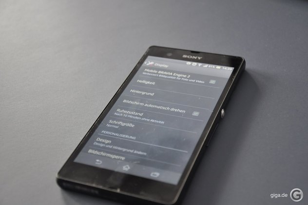 Sony Xperia Z - Nicht an Lichtverhältnisse angepasst Sony Xperia Z - Nicht an Lichtverhältnisse angepasst
