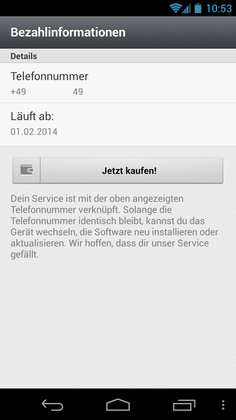 So sehen die Whatsapp Bezahlinformationen normalerweise aus So sehen die Whatsapp Bezahlinformationen normalerweise aus