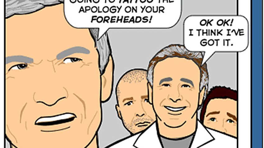 Joy of Tech - Apple Apology