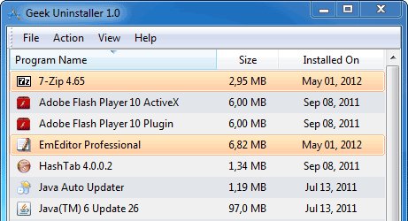 Mit Geek Uninstaller könnt ihr eure Programme unkompliziert und rückstandsfrei deinstallieren Geek Uninstaller Programme deinstallieren