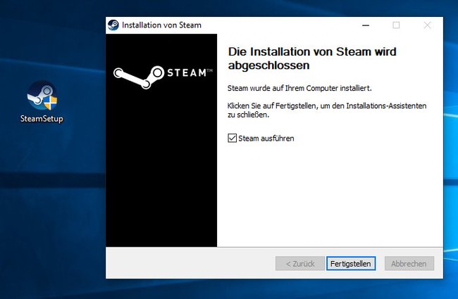 Folgt den Anweisungen des Steam-Installers. Bild: GIGA