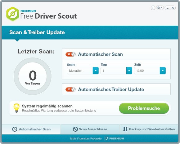 Free Driver Scout scannt nach veralteten Gerätetreibern und aktualisiert diese Free Driver Scout Scan und Treiber Update