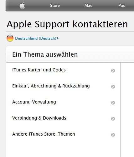 Kontaktieren Sie den Support von Apple, wenn Ihnen durch den Fehler 8003 in iTunes zu viel Geld abgebucht wurde, bzw. der Download nicht aufzufinden ist. iTunes Fehler 8003 Screenshot