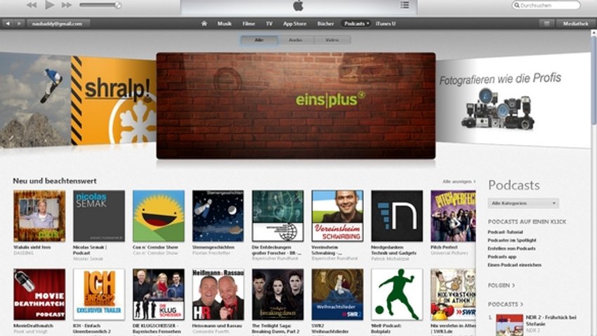 iTunes Podcast einreichen Screenshot