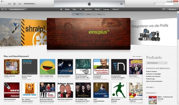 Zu jedem Thema und aus jedem Land gibt es einen iTunes Podcast. Sogar die Bundeskanzlerin iTunes Podcasts im Store Screenshot