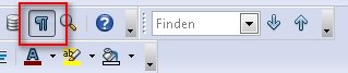 Wenn wir uns in OpenOffice alle Zeichen anzeigen lässt, sehen wir eventuell, wo sich Probleme beim Löschen der Seite ergeben OpenOffice versteckte Zeichen anzeigen