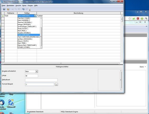 Der Assistent hilft bei der Erstellung der Datenbank in OpenOffice OpenOffice Base Assistent