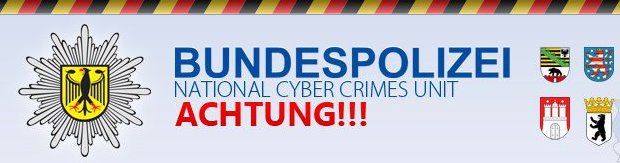 Ein Besuch auf der Homepage der Bundespolizei ergibt: Man verwendet ein professionelleres Design als dieses bundespolizei-warnung