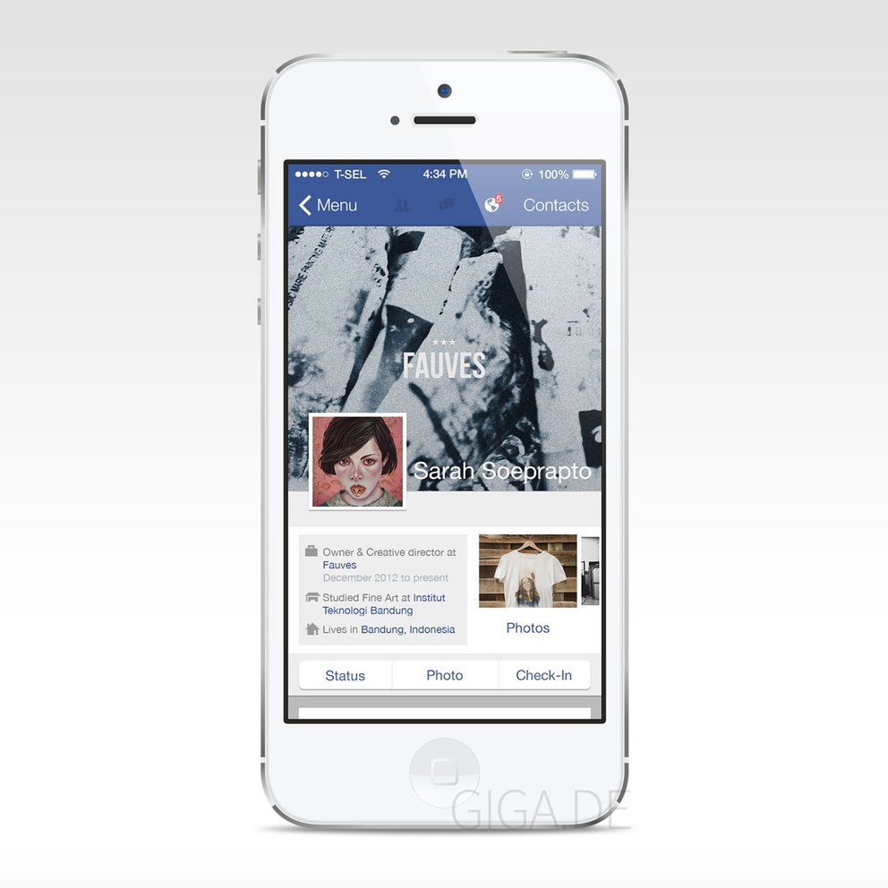 Facebook für iOS 7 - Konzept von Anatasof Wirapraja Facebook für iOS 7 - Konzept von Anatasof Wirapraja
