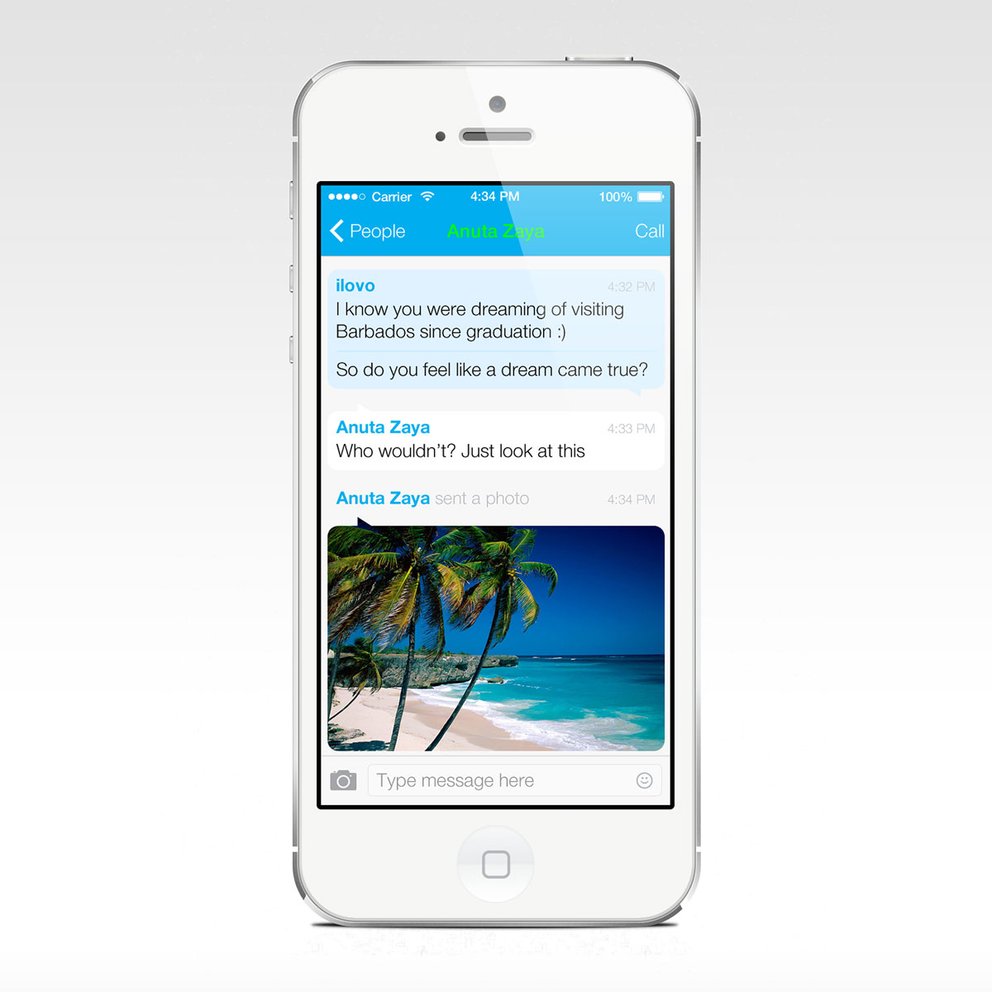 Skype für iOS 7 - Konzept von Alexandra Denisova Skype für iOS 7 - Konzept von Alexandra Denisova
