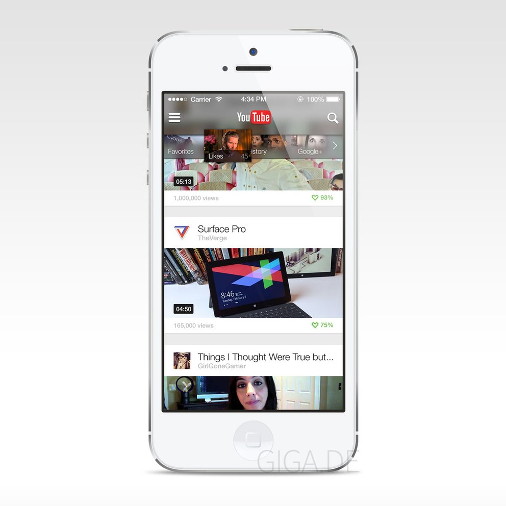 Youtube für iOS 7 - Konzept von Falko Joseph Youtube für iOS 7 - Konzept von Falko Joseph