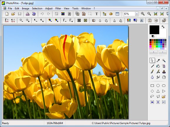 PhotoFiltre Portable bietet für ein kostenloses Bildbearbeitungsprogramm eine ganze Menge an Funktionen PhotoFiltre Portable Funktionsvielfalt