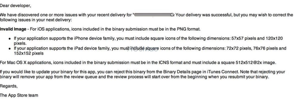 Da ich die Mail selber noch nicht erhalten habe, hier ein Screenshot von 9to5mac. (Klicken zum Vergrößern) Mail an Entwickler