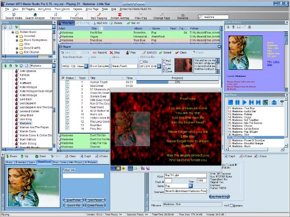 Oberfläche von Zortan MP3 Studio Zortan MP3 Studio Oberfläche